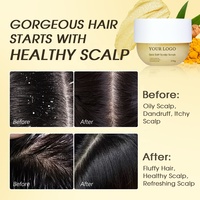 Marque privée Nettoyage des cheveux au gingembre Exfoliant Nourrissant Anti-pelliculaire Gommage du cuir chevelu au sel de mer