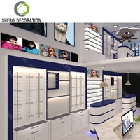 Vitrine d'exposition de lunettes personnalisée, meuble de présentation de lunettes pour magasin d'optique