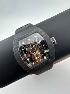 นาฬิกาจักรกลหรูคุณภาพสูงพิเศษแบบขายส่ง พร้อมกลไกตูร์บิญองกันน้ำ รุ่น RM66 นาฬิกาโครงกระดูกเรืองแสงลายปีศาจ - Product Image 6