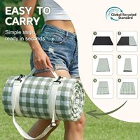 Couverture de pique-nique Genovega imperméable en polyester, tapis de camping pliable extra large au design mignon - Accessoire de voyage extérieur pour la plage
