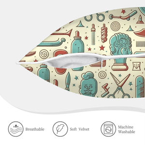 Fundas de almohada con borde de terciopelo con núcleo (diseño de doble cara) - Product Image 5