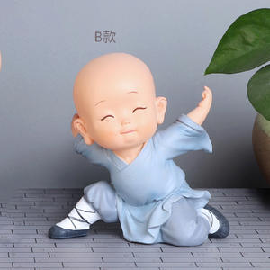Nouveaux articles créatifs pour la maison, adorables figurines de moine Shaolin Kung Fu, décorations intérieures de voiture. - Product Image 4