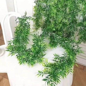 Bamboo Vines Artificial Bamboo <b>Leaves</b> Vine 180cm Long For Home <b>Wall</b> Balcony <b>Decoration</b> Greenery Plant - Product Image 2