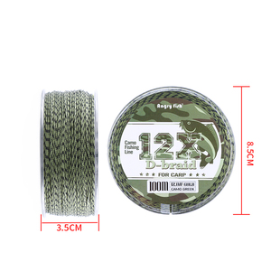 Angryfish 12 sợi dệt D-bện 100 mét Camo màu bện PE dòng nổi Câu Cá Chép sông dễ dàng lấy mồi - Product Image 5