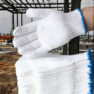 Guantes de Seguridad de Nailon Blanco Natural de Alta Calidad Marca <span class=keywords><strong>Ekai</strong></span>, Calibre 10, para Uso General en Construcción, Lisos y Antipolvo - Product Image 2
