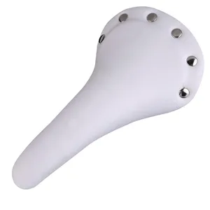 Vintage Retro geriffelte Stollen Fahrradsattel Leder weiche Fahrradsitzbezug-Matte Rennen feste Gänge Radfahren Fahrrad-Sattel-Kissenpolster - Product Image 4