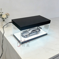 Nouvelle conception, prise USB personnalisée, échelle 1/18 1/24 1/64, bande lumineuse LED cachée, modèle de voiture, acrylique résistant aux rayures, incassable, présentoir