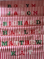 Sac de Père Noël brodé de luxe personnalisé sacs-cadeaux en tissu de Noël toile Party Favors grands sacs à cordon réutilisables