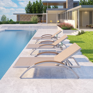 Chaise longue d'extérieur moderne et <span class=keywords><strong>simple</strong></span> pour piscine, chaise de plage de loisirs, mobilier d'extérieur pour villa, cour, maison d'hôtes, terrasse - Product Image 2