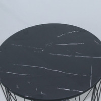 Table basse de salon contemporaine à succès, cadre en métal doré, plateau rond stable, rangement, meubles de maison