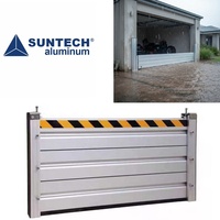 Barrière anti-inondation industrielle en aluminium, barrage métallique étanche pour sous-sol, déploiement rapide, panneau de commande
