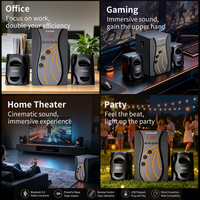 Haut-parleur multimédia 2.1 multifonctionnel avec subwoofer Bluetooth, télécommande, USB et FM pour le gaming et le home cinéma