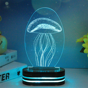 Multicolour Christmas Led Lamp 7 Color <strong>Changing</strong> LED 3D Lamp Touch Atmosphere Night Light - Product Image 6