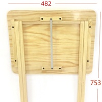 Table à manger pliante en bois massif, design simple, durable, légère, pour l'extérieur