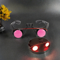 Lunettes LED Éco-Responsables Lumineuses à Verres Roses Style Anime pour Déguisement, Décoration de Fête d'Halloween, Cosplay et Danse