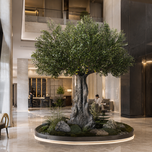 Large <strong>Artificial</strong> Olive <strong>Tree</strong> Custom Size Fiberglass Trunk For Hotel Atrium Mall Commercial Projects Wedding Christmas Durable - Product Image 1