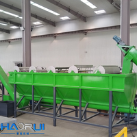 Machine à laver les bouteilles d'eau en plastique, réservoir de lavage en plastique, usine de recyclage et de lavage du plastique