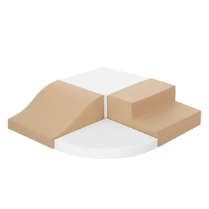 Ensemble de jeu d'activités d'escalade et de ramper pour bébés, blocs d'escalade en mousse pour bébés, 4 pièces, revêtement en cuir PU souple - Product Image 1