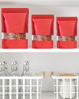 Sachets refermables anti-odeur en aluminium avec fenêtre mate, sacs Mylar mats de qualité alimentaire pour emballage, fabricant ODM OEM