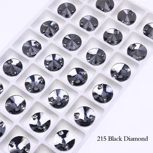 Dongzhou kristall flachbett rivoli strass nähen auf kristall großhandel strass kristall perlen für kleidungsstück diy nähzubehör