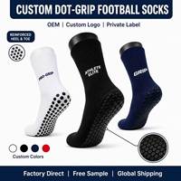 Chaussettes de football antidérapantes personnalisées avec logo, unisexes, pour hommes, respirantes, pour l'entraînement sportif