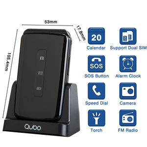 Téléphone à clapet 4G P-210NW pour seniors, double SIM, clavier avec bouton SOS, français/<span class=keywords><strong>espagnol</strong></span>/allemand, batterie 5C-1000mAh, étanche IP54 - Product Image 2