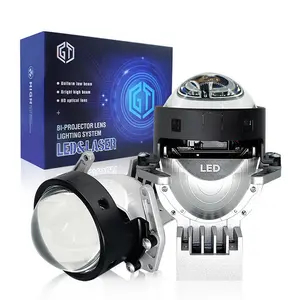 China Supplier Aluminium Alloy Led Bi-Projector Lens Universal Car Headlight 60w 10000lm Double Beam 3 Inches Auto Led Headlamp