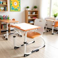 Meubles scolaires modernes, bureaux et chaises individuels durables, ensembles de mobilier de classe mobiles et économiques