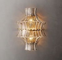 Nouvelle applique murale de luxe personnalisée en verre ambré à plusieurs niveaux, style design, pour hôtel, salle à manger, salon, intérieur