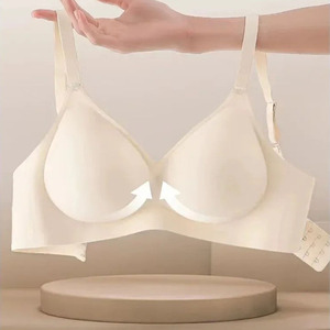 Sous-vêtements sans couture pour femmes avec de petits seins Push-up sans jantes Soutien-gorge de sport doux Gros seins Petits et minces - Product Image 3