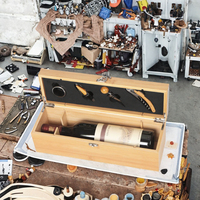 Boîte à vin en bois artisanale de luxe personnalisée