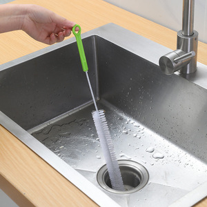 Flexible Drain Cleaning Brush With Long Handle For Kitchen Sink And Bathroom Drain Maintenance - Product Image 1