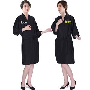 Bata de Barbería con Logotipo Personalizado, Impermeable, para Clientes de Belleza, Kimono de Poliéster de 61*100 cm con Cintura Ajustable - Product Image 5