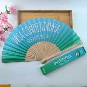 Portable Carved and Painted Wooden Hand Fan Love Style <b>Bamboo</b> <b>Crafts</b> for Home Decoration Business or Promotional Gift - Product Image 5