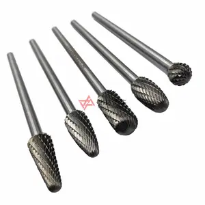 1/4 Shank Carving Schneiden Schleifen Bohren Polier werkzeuge 6mm Double Cut Wolfram carbid Grat