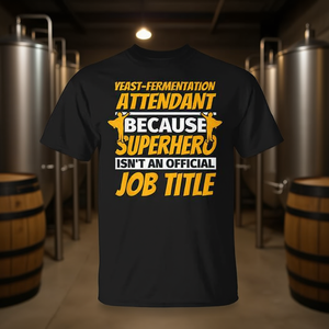 Camiseta con la frase 'Yeast Fermentation Attendant', camiseta con la frase 'Humor Job Title' - Product Image 3