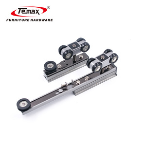 Temax phổ biến 2 + 1 đồ nội thất tủ quần áo đôi đóng êm liên kết Telescopic cửa trượt con lăn M974 - Product Image 4