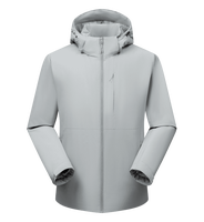 Veste coupe-vent décontractée personnalisée OEM unisexe, légère, imperméable, séchage rapide, pliable, fermeture éclair sur le devant, à capuche, pour la randonnée et le camping en plein air