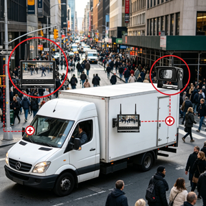 Caméra de recul numérique sans fil 2,4 GHz pour <span class=keywords><strong>camion</strong></span>, remorque et poids lourd, système de surveillance de recul étanche IP68 avec écran 7 pouces - Product Image 1