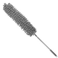 Ensemble de dépoussiéreurs extensibles - Têtes de nettoyage en chenille grise et microfibre avec manche en acier inoxydable, dépoussiéreur multi-usages