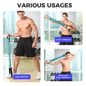 All'ingrosso Multi-funzione portatile Cross Fit Fitness esercizio <span class=keywords><strong>elastico</strong></span> espansore petto Anti-Snap manicotto in Nylon resistenza allenamento - Product Image 2