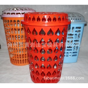 Moule pour poubelle en plastique, cylindrique, perforé, à motif géométrique, pour usage domestique intérieur/extérieur, moule fixe à cavité unique, ISO9001 - Product Image 1