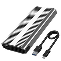 Carcasa de aluminio para disco duro M2 SSD, carcasa HDD, carcasa NVME SSD tipo C, carcasa USB3.1 a NVME M2, carcasa RGB Light M.2