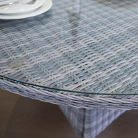 Vente en gros d'une table à manger ronde de jardin avec 4 fauteuils Mobilier d'extérieur chinois en rotin et osier pour patio