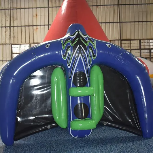 Jogo de brinquedo inflável mais durável, tubo de kite voador, raio voador com design personalizado