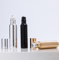 Haute qualité Or Argent UV Revêtement Rouleau Bouteille 10ml Roll On Bouteille Bouteille De Parfum En Verre Avec Boule En Acier Inoxydable