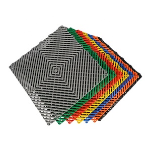 Hiện đại 1.8cm Splice tầng lưới Mat Non-Slip Polypropylene PP rửa xe Splice lưới tản nhiệt nhựa dễ dàng bấm vào cho sử dụng trong nhà thoát nước - Product Image 1