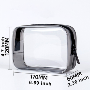 Custom Logo Waterdichte Transparante Reizen Toilettas Pvc Cosmetische Tas Rits Zakje Doorzichtige Make-Up Tas Voor Organizer - Product Image 2