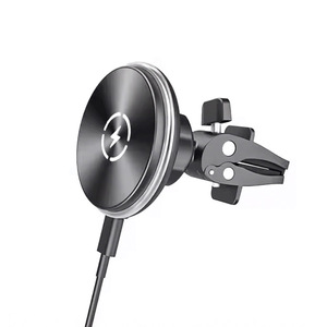 Support de téléphone magnétique pour voiture à fixation bec d'aigle, recharge sans fil, ABS noir, usage général - Product Image 2