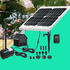 Outdoor 20W <strong>Solar</strong> <strong>Powered</strong> Cell Submersible Pump 4led Lights Battery Remote Control Garden <strong>Water</strong> <strong>Fountain</strong> for Pool,landscape - Product Image 4